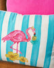 Flamingo Stripe Cushion Cover