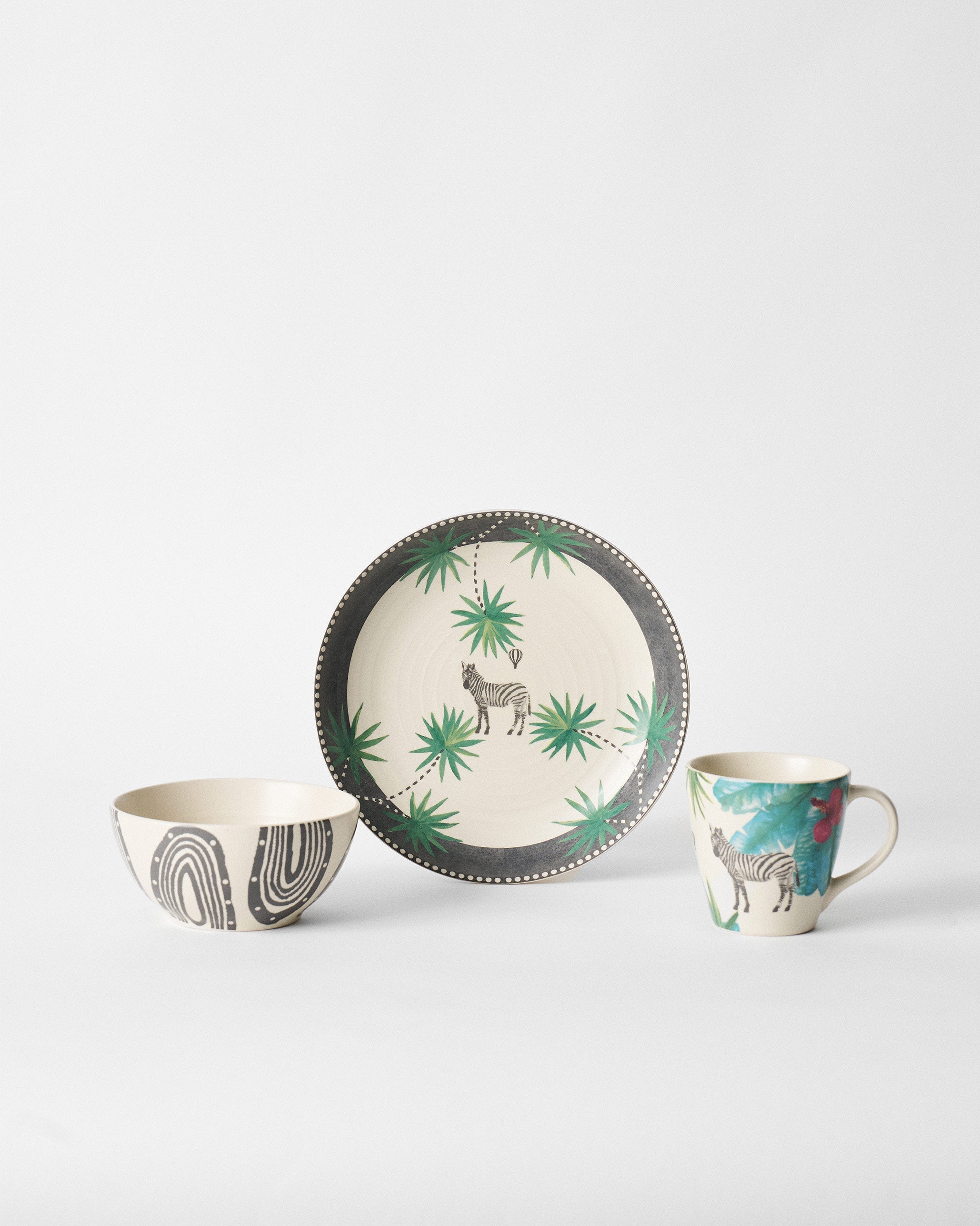 Zebra Lush Breakfast Set