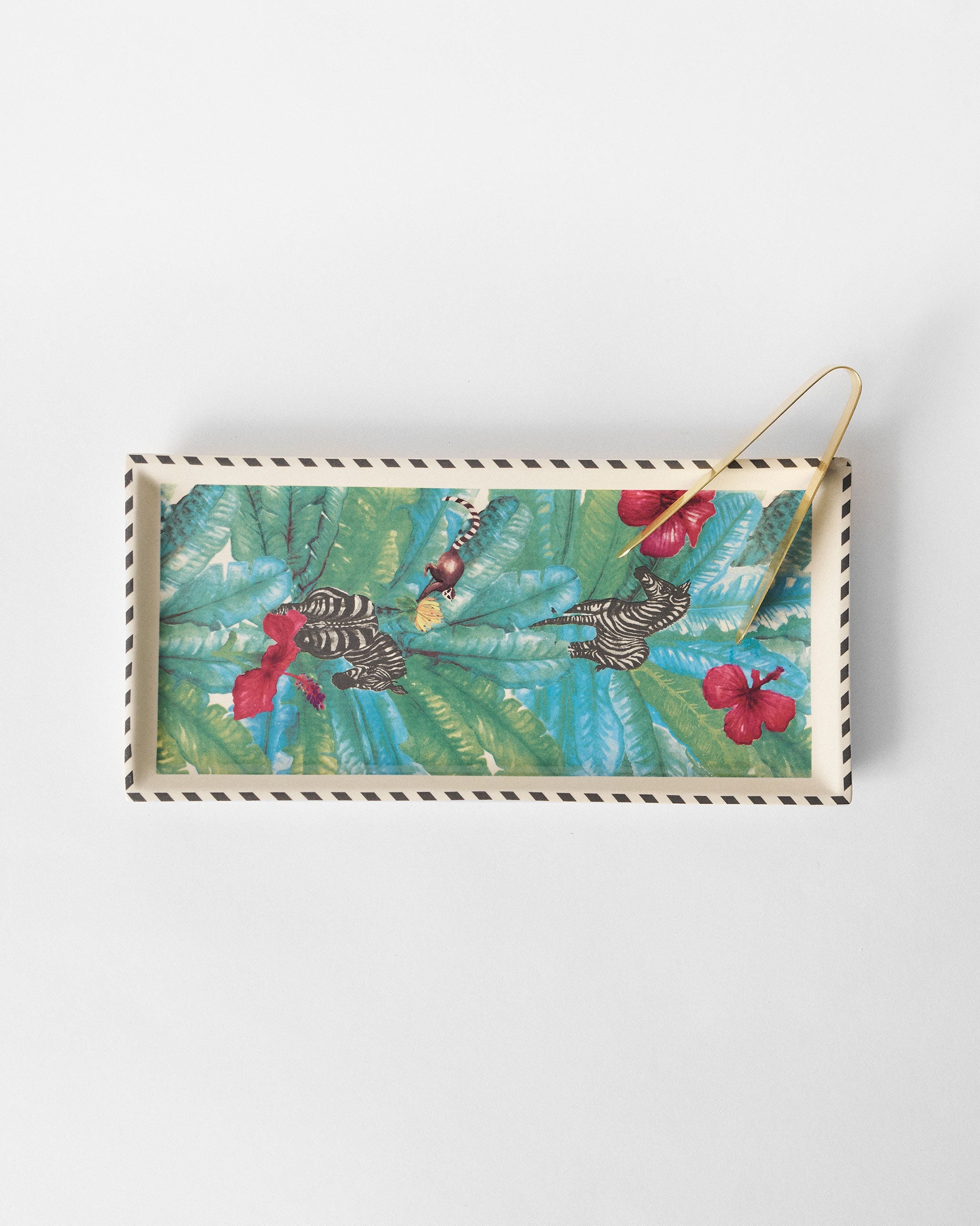 Zebra Lush Cookie Tray With Tong