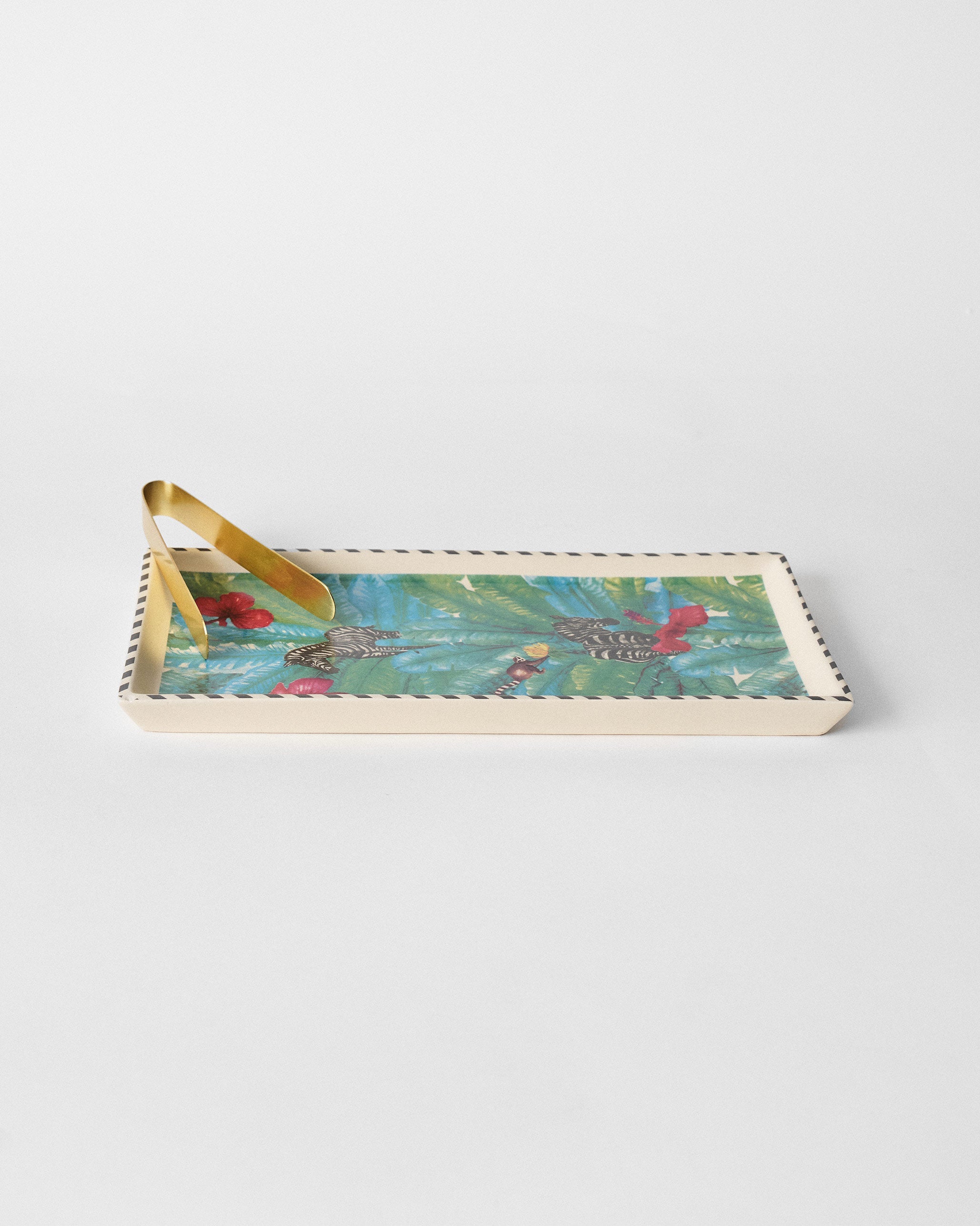 Zebra Lush Cookie Tray With Tong