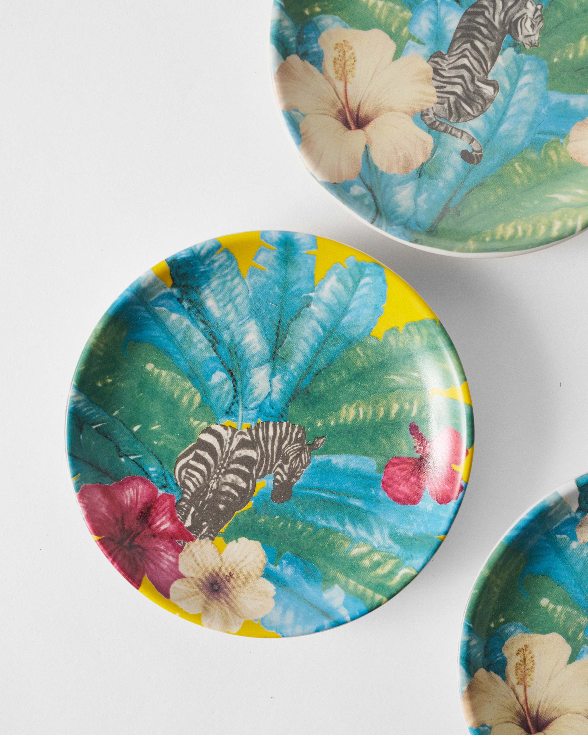 Zebra lush Tea Plate - Set of 4