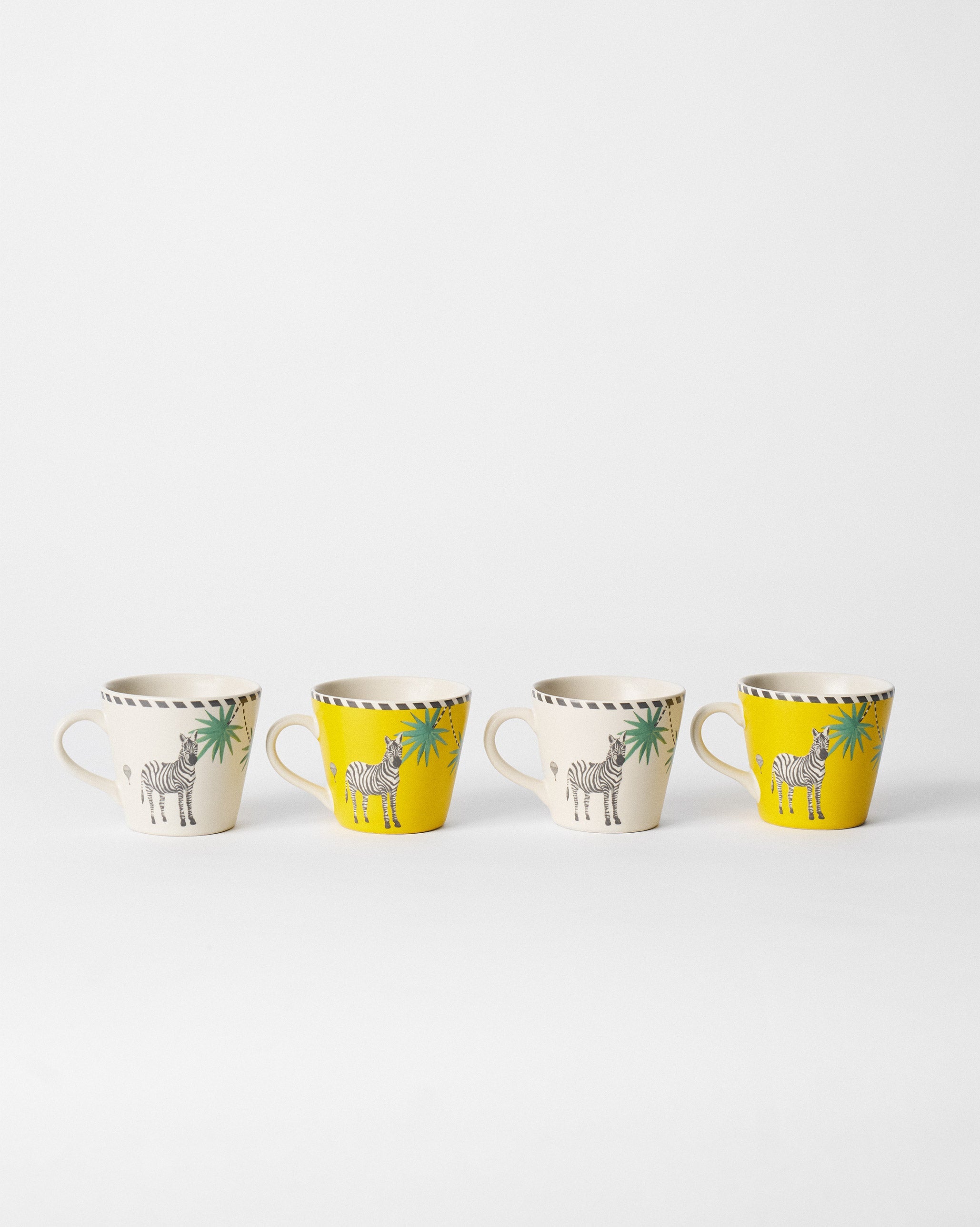 Zebra Lush Espresso Mug - Set of 4