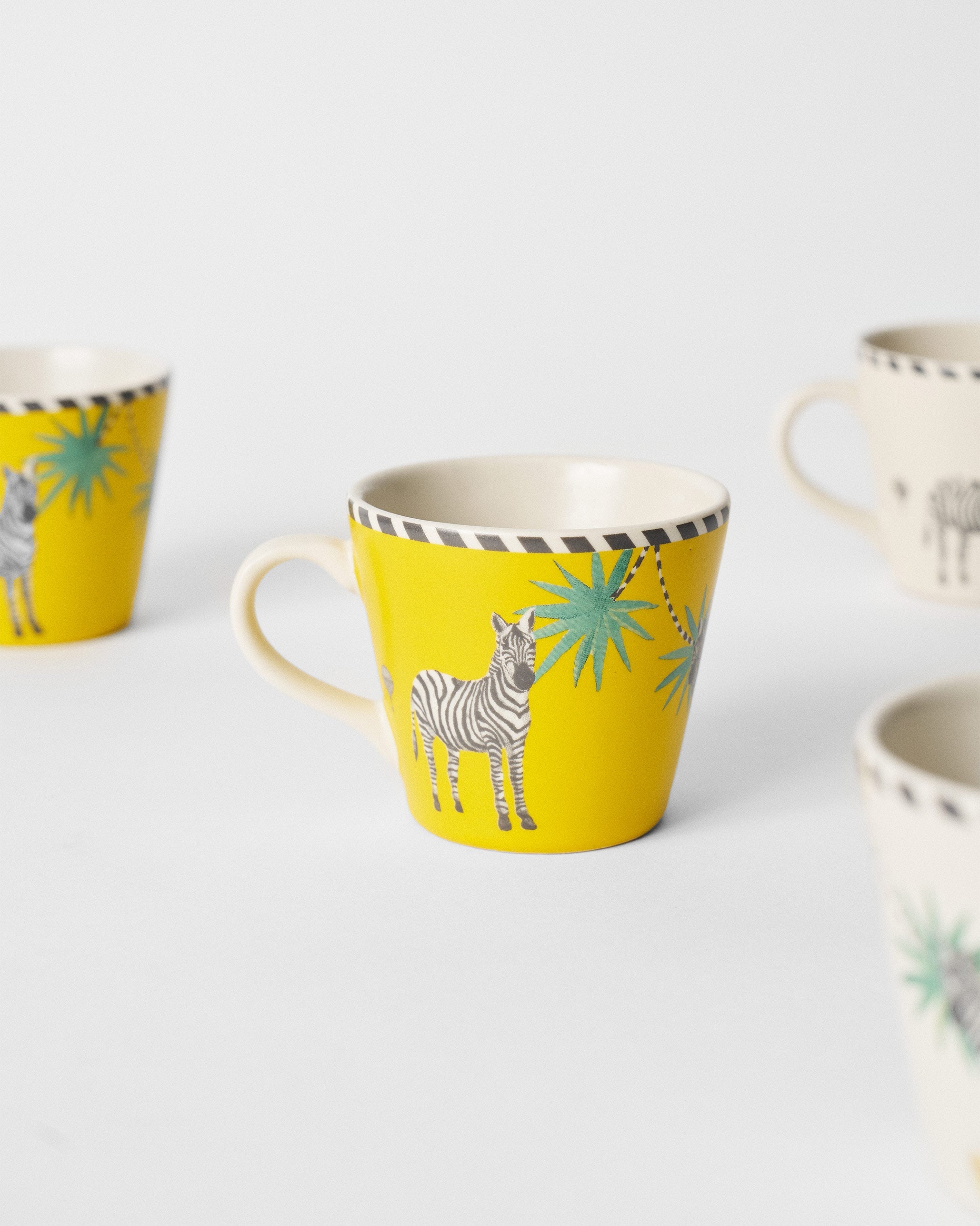 Zebra Lush Espresso Mug - Set of 4