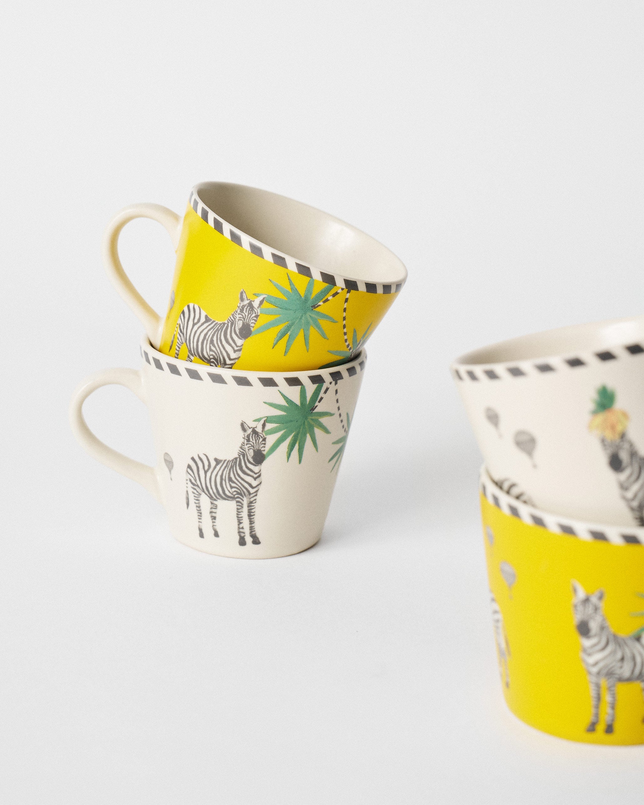 Zebra Lush Espresso Mug - Set of 4