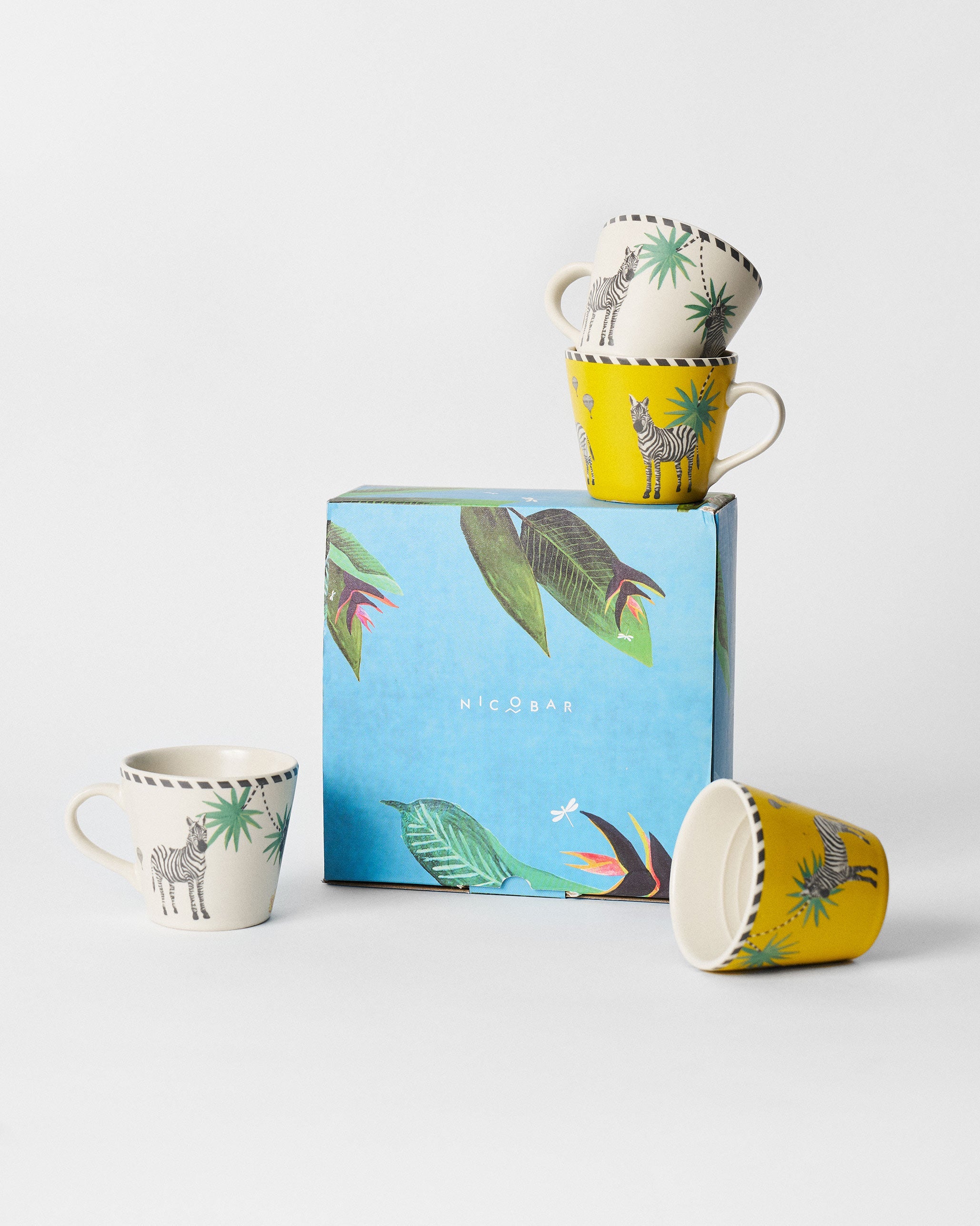 Zebra Lush Espresso Mug - Set of 4