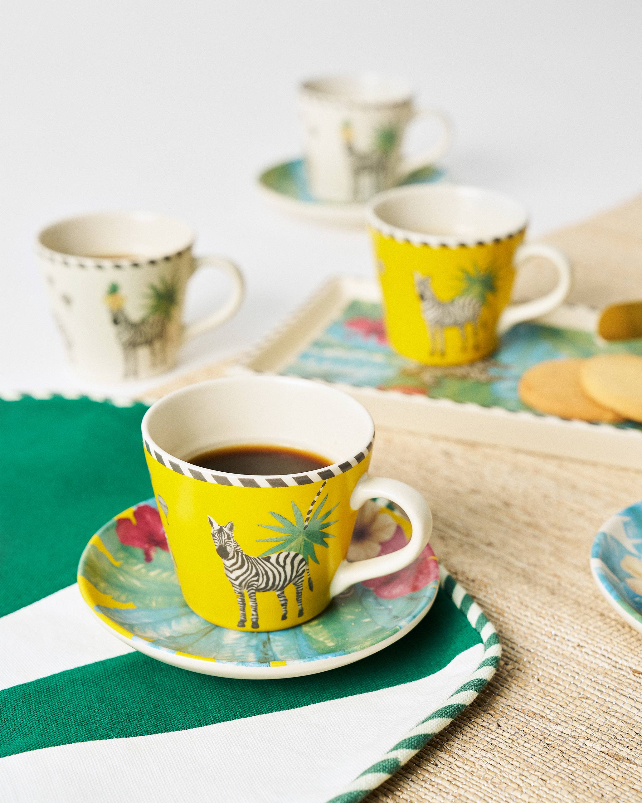 Zebra Lush Espresso Mug - Set of 4