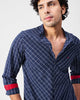 Nawab Shirt - Navy & White Checks