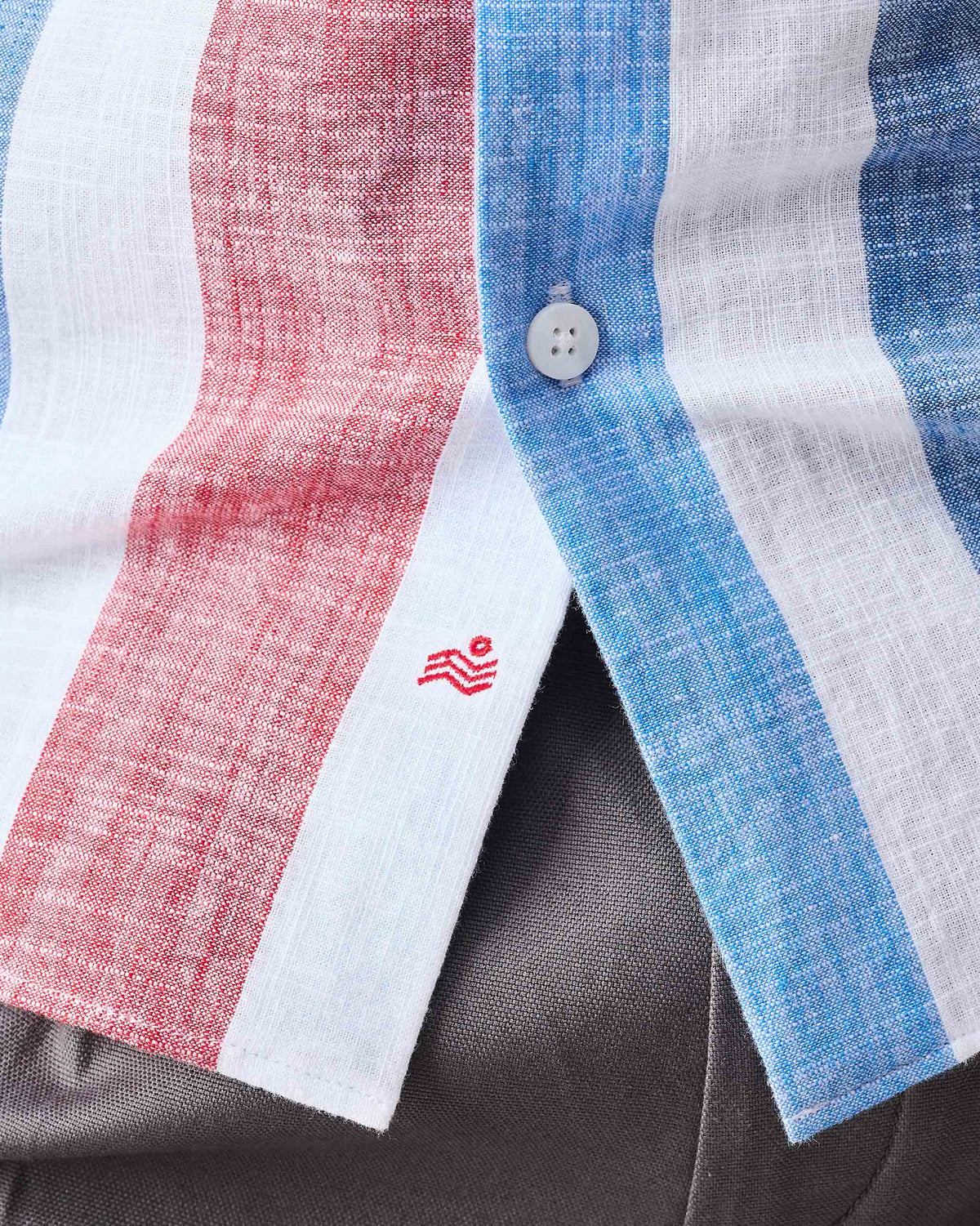 Half Sleeve Shirt Set (Embroidered & Striped)