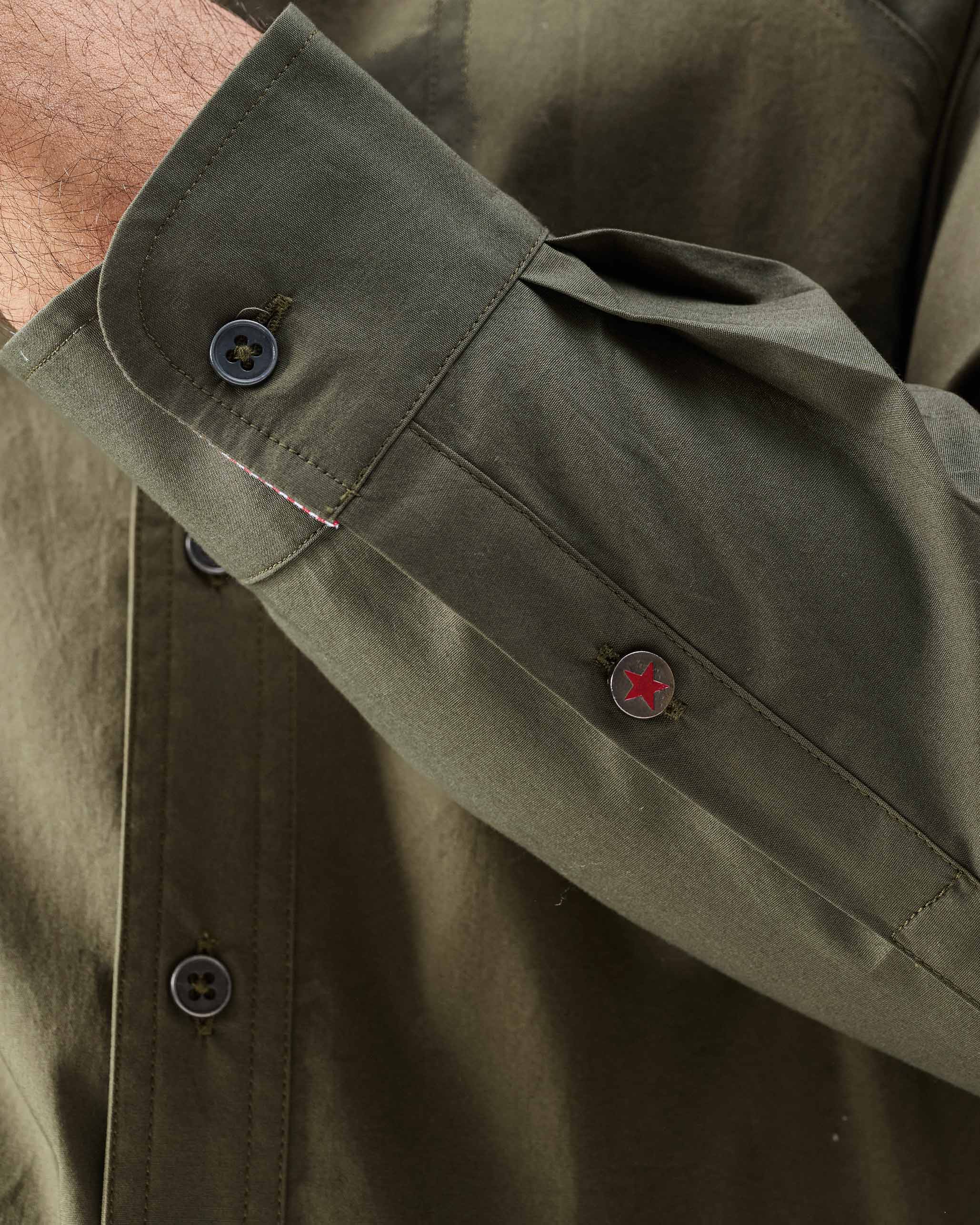 Kayobi Shirt Set (White & Black & Olive)