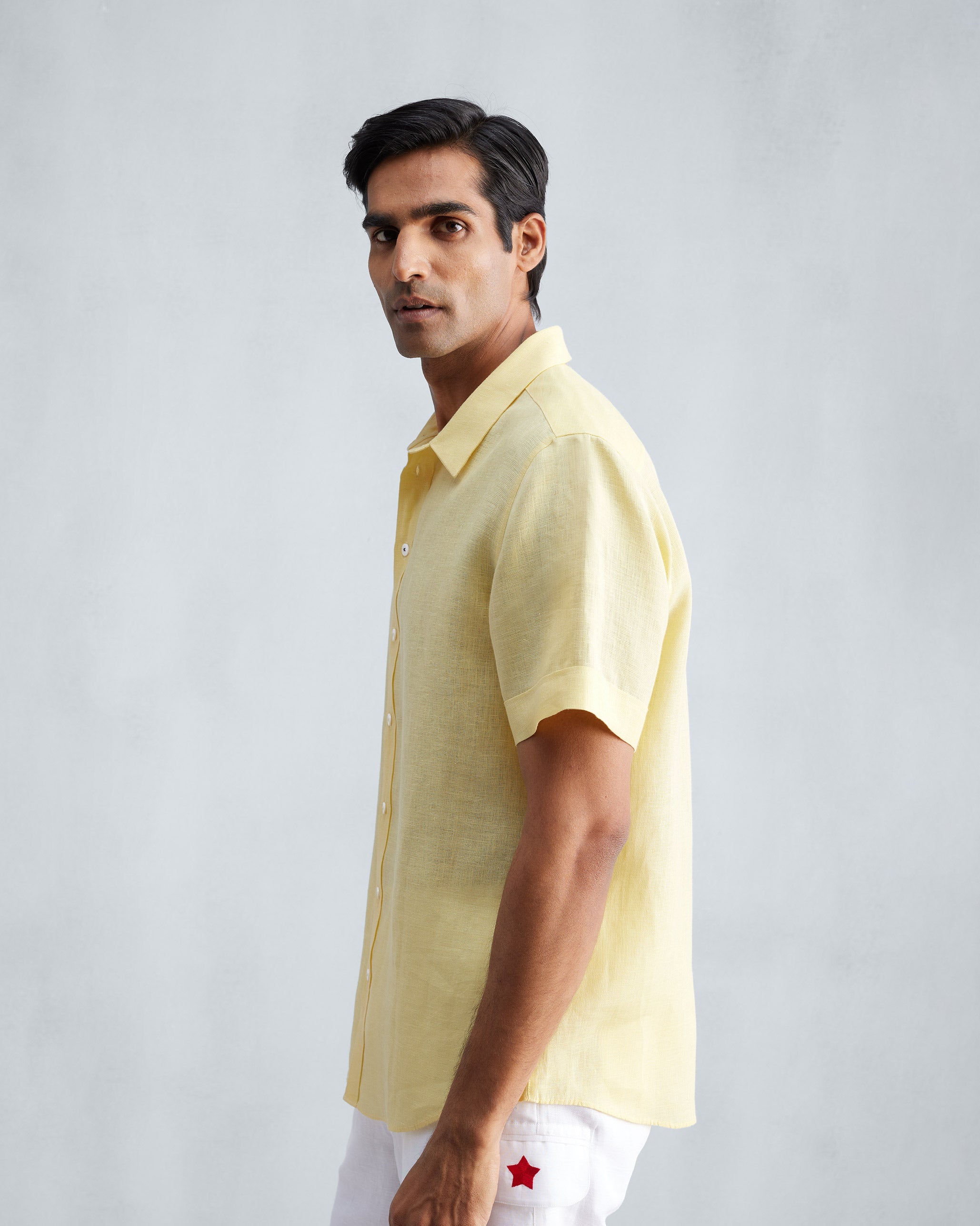 Half Sleeve Shirt - Lemon