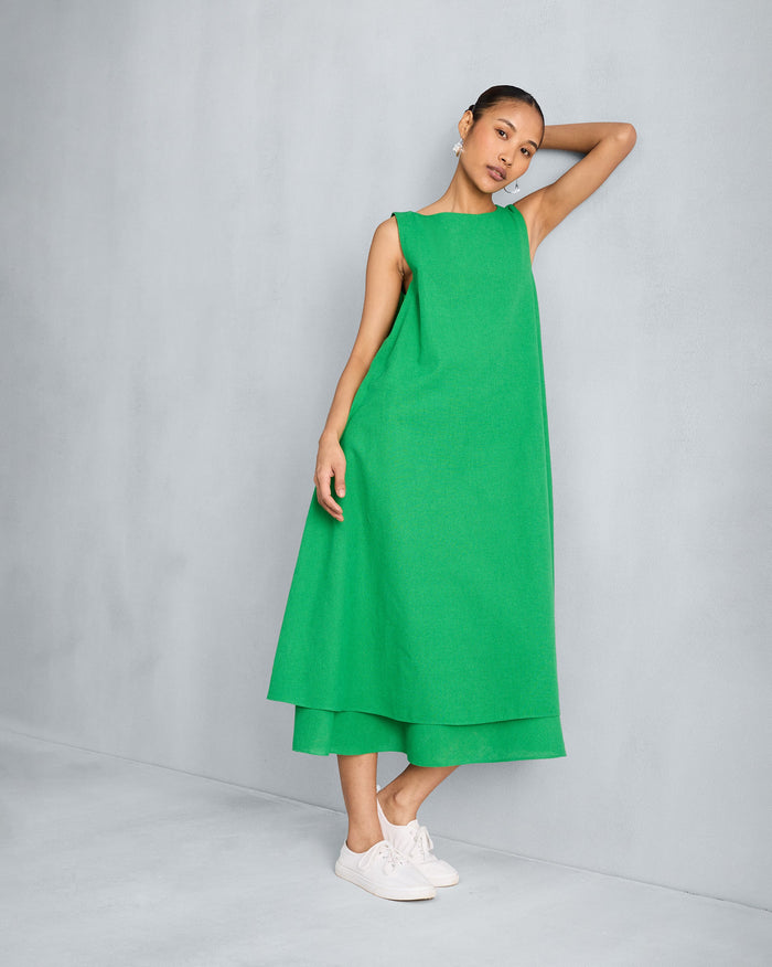 Double Layer Dress - Green