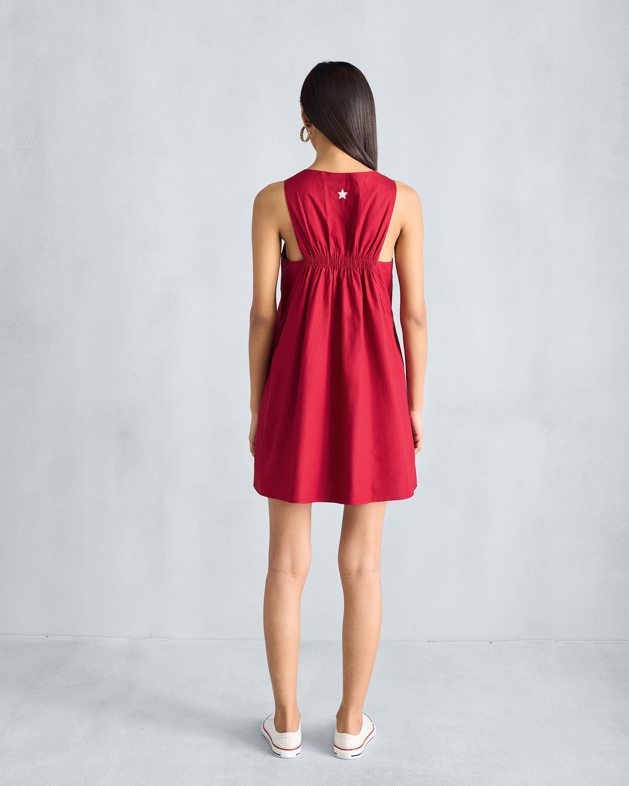 Short Racerback Dress - Red