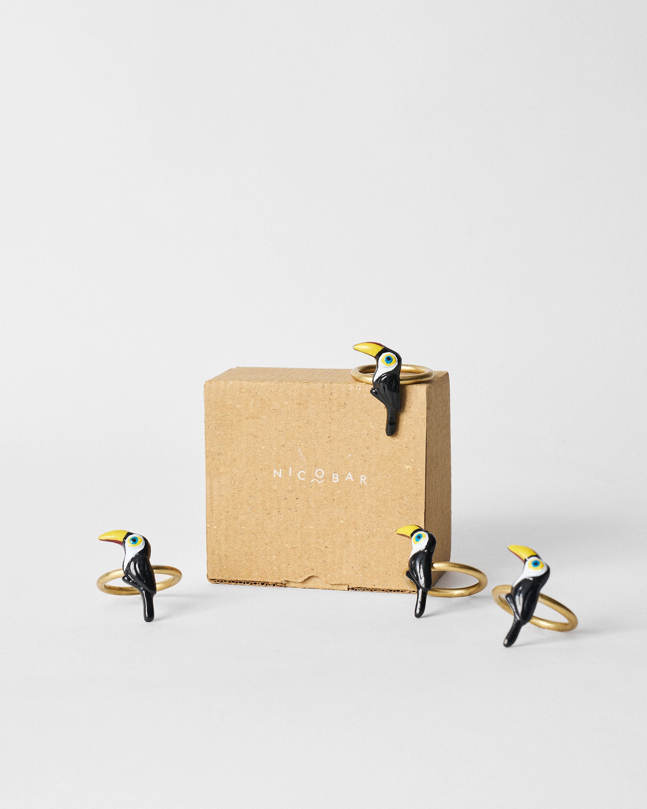 Toucan Napkin Ring - Set of 4