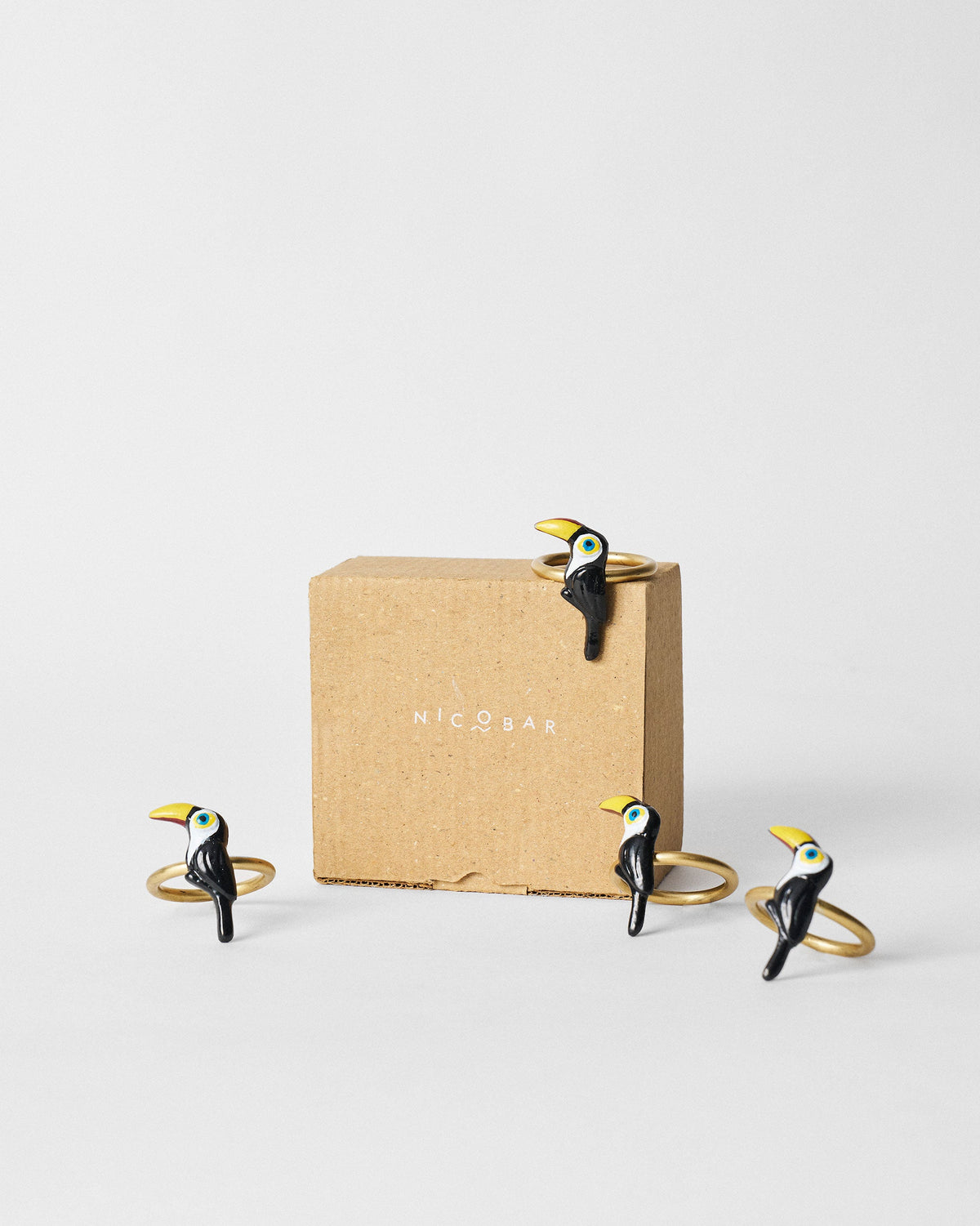 Toucan Napkin Ring - Set of 4