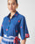 Drop Hem Shirt - Blue & Red