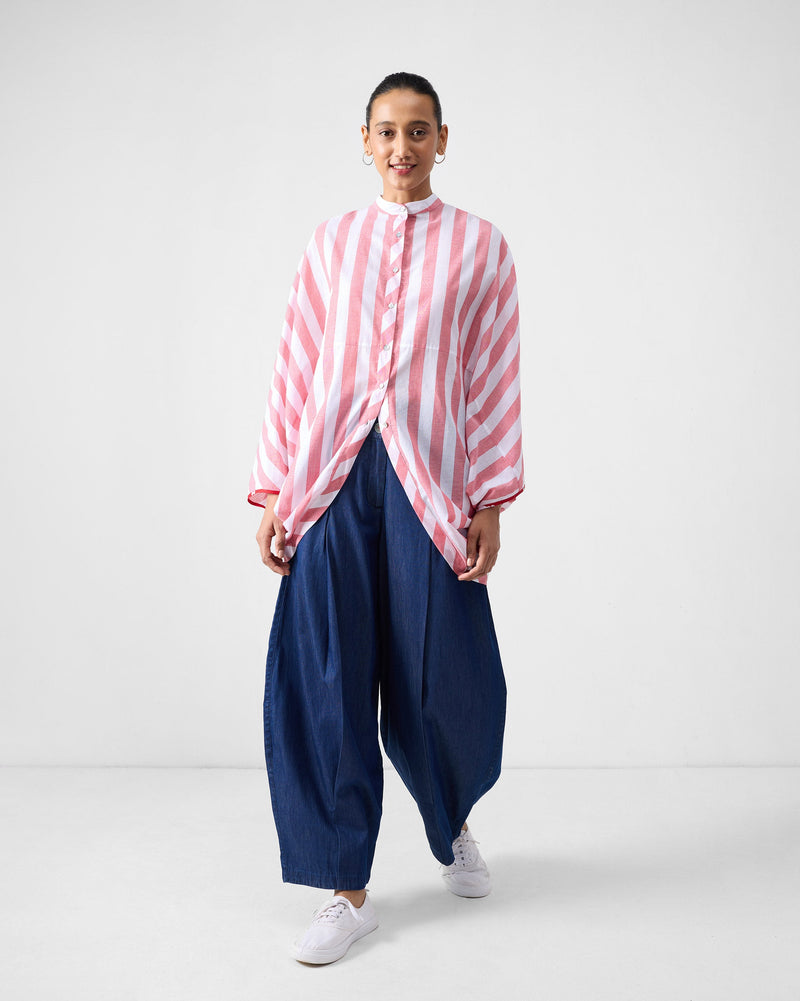 Yuma Top - Red & White Stripes