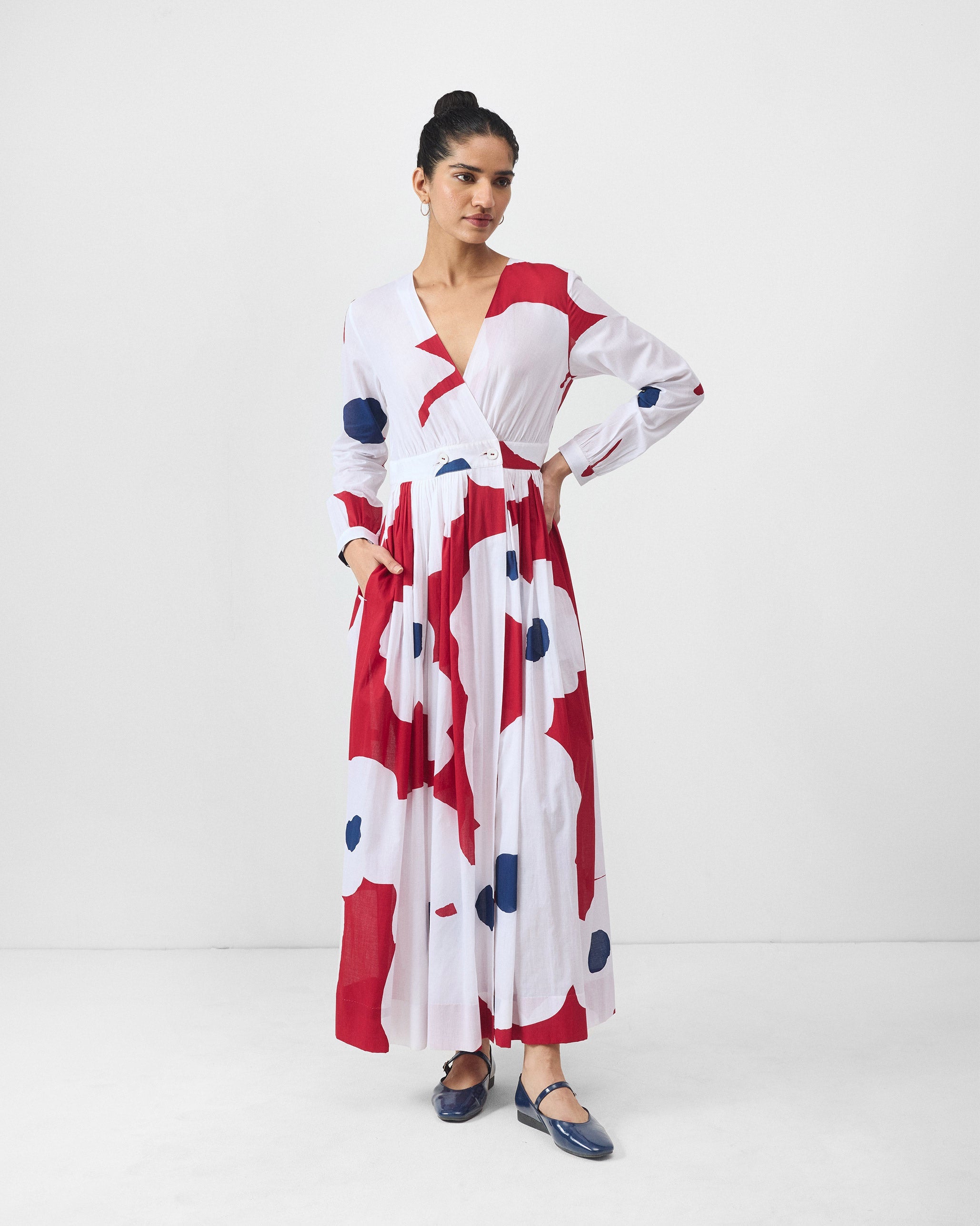 Nico Dress - Red & White Print
