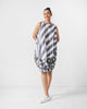 Yin Yan Dress - Charcoal & White Print