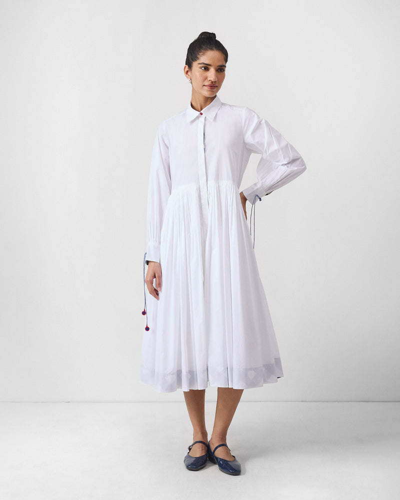 Puritsu Shirt Dress - White