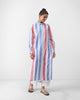 Many Moons Kurta - Blue & Red Stripes