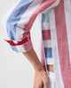 Many Moons Kurta - Blue & Red Stripes