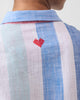 Many Moons Kurta - Blue & Red Stripes