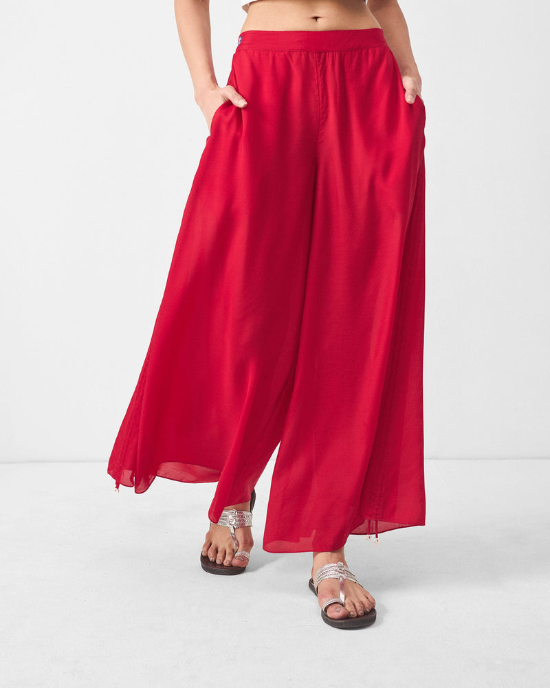 Drawstring Pants - Red