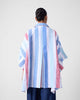 Shiro Boxy Shirt - Blue & Red Stripes