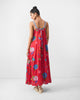 Sakura Strappy Dress - Red Print
