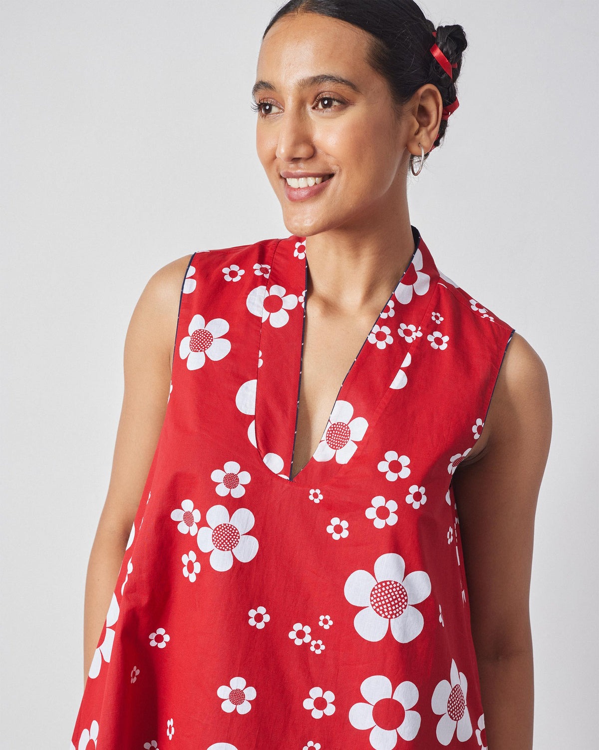 Kawaii Reversible Dress - Navy & Red