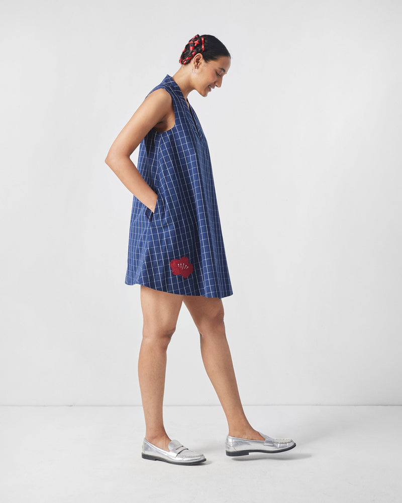 Kawaii Reversible Dress - Navy & Red
