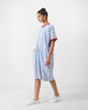 Samurai Dress - Blue & White Stripes