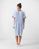 Samurai Dress - Blue & White Stripes