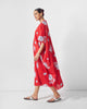 Araya Kaftan - Red & White Print