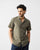 Mistari Shirt - Olive & Ivory Print