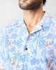 Mistari Shirt - Bluish Grey Print
