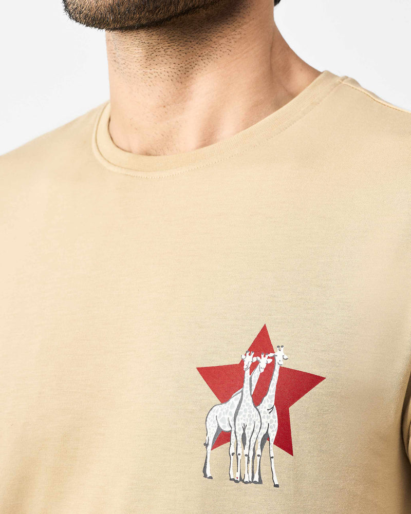 Giraffe T-Shirt - Khakhi