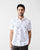 Half Sleeves Shirt - White & Olive Embroidered
