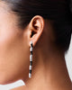 Lemur Earrings - Silver & Black
