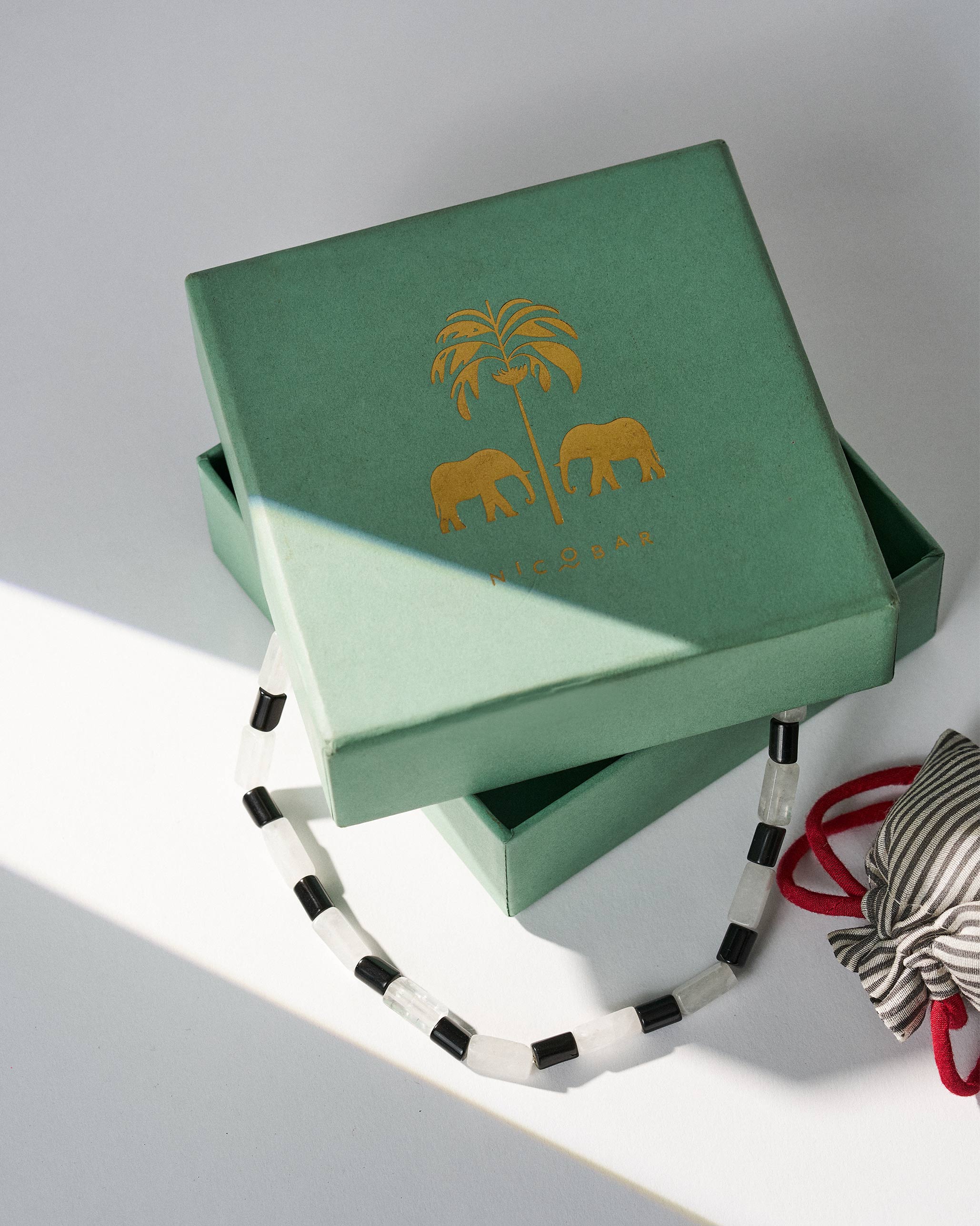 Lemur Necklace - White & Black