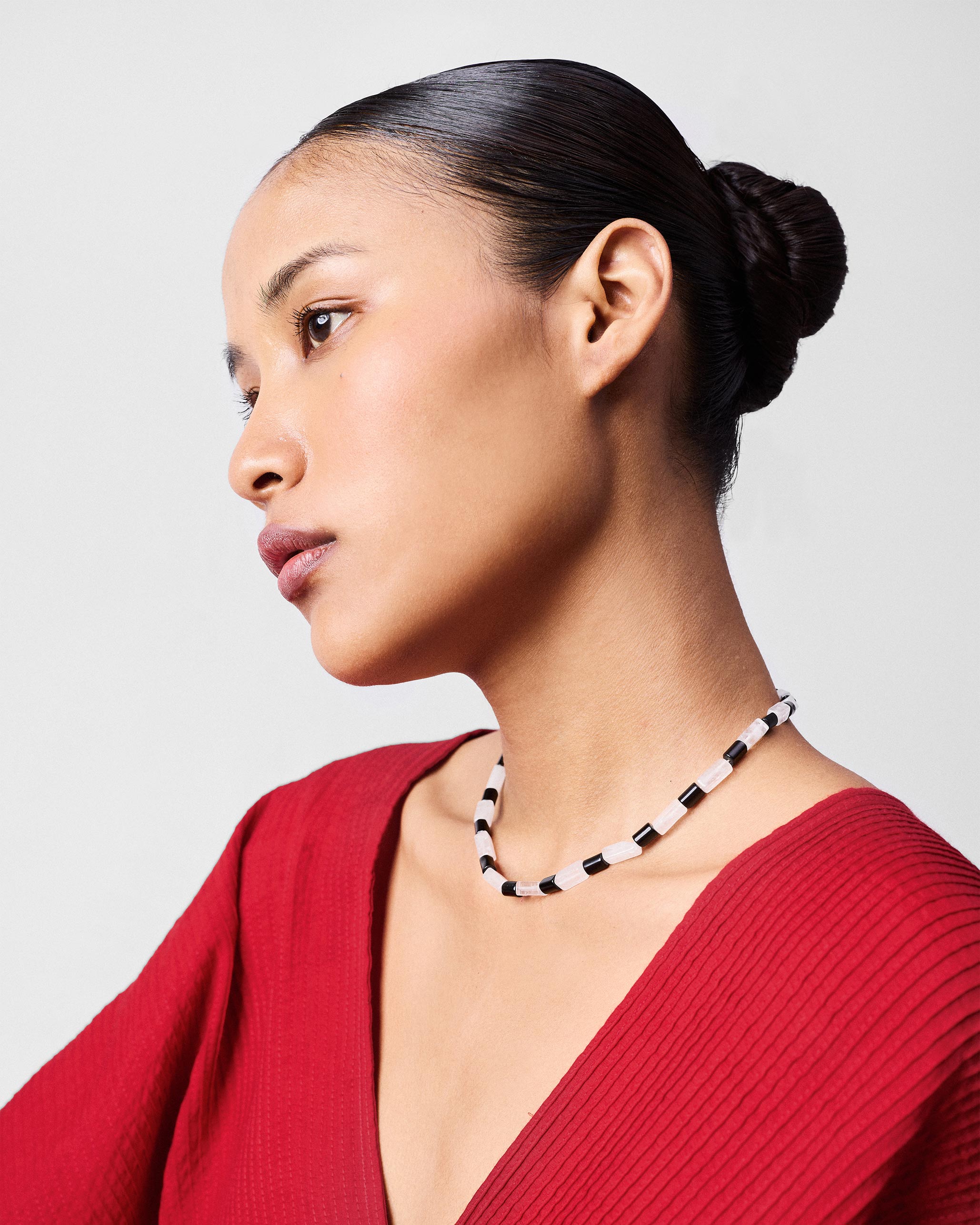 Lemur Necklace - White & Black