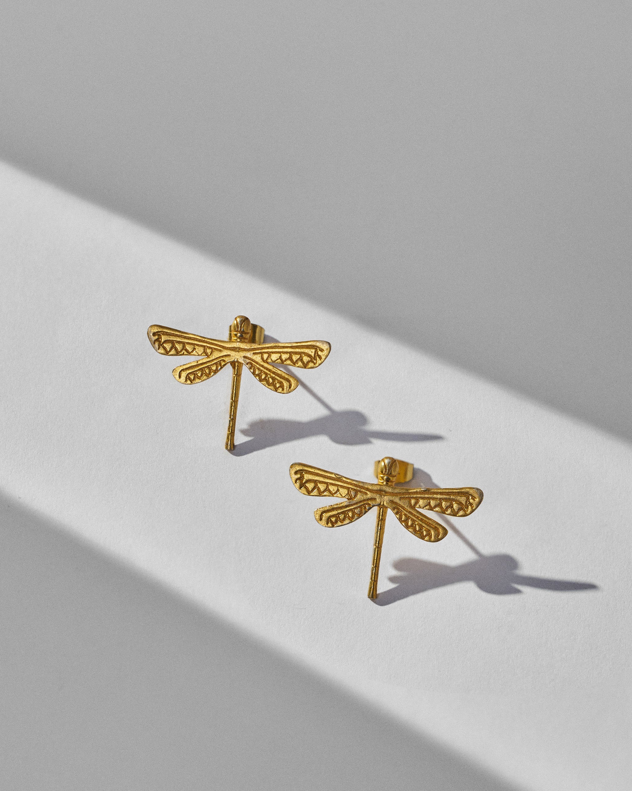 Dragonfly Studs - Gold