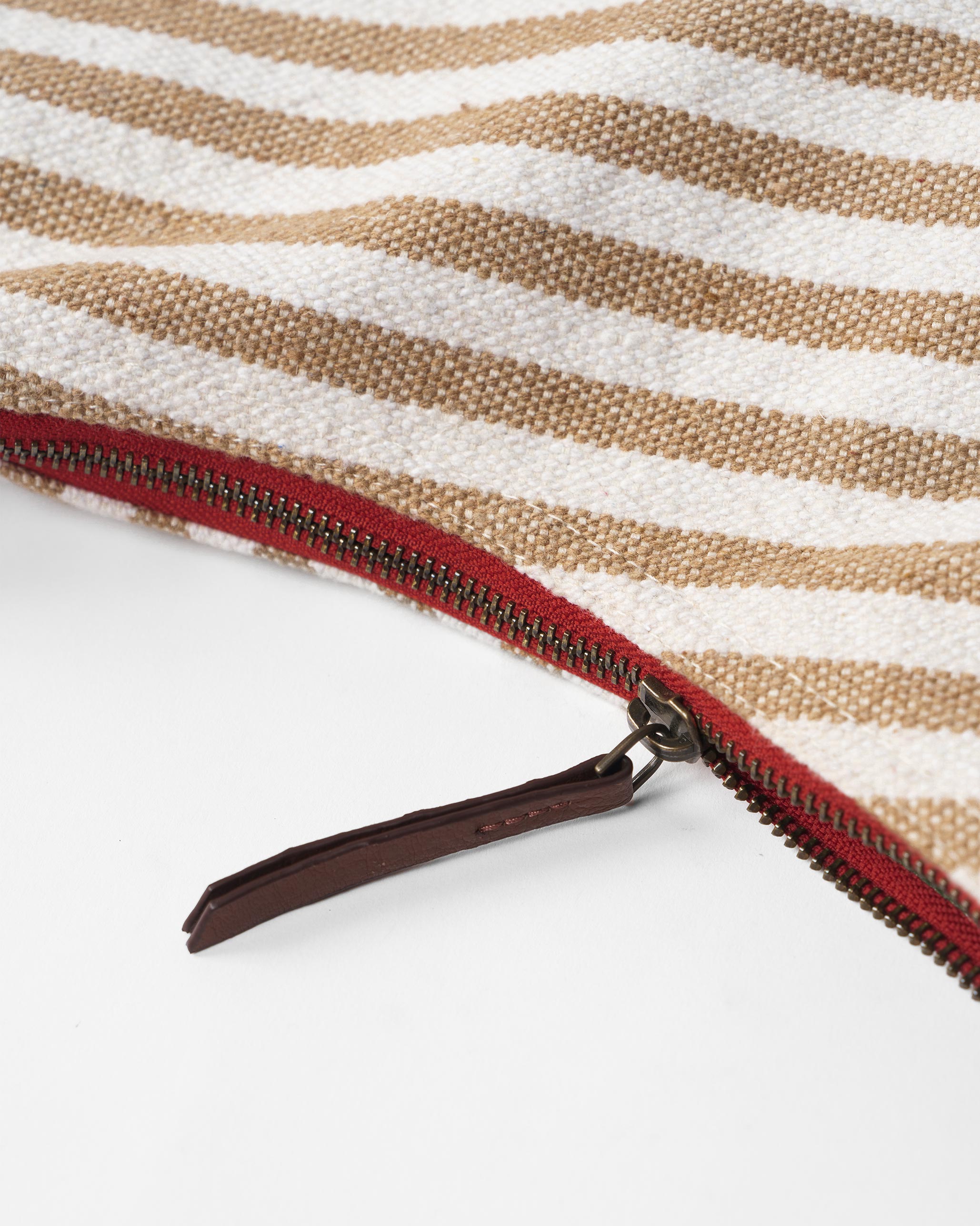 Wayfarer Bag - Beige & White Stripes
