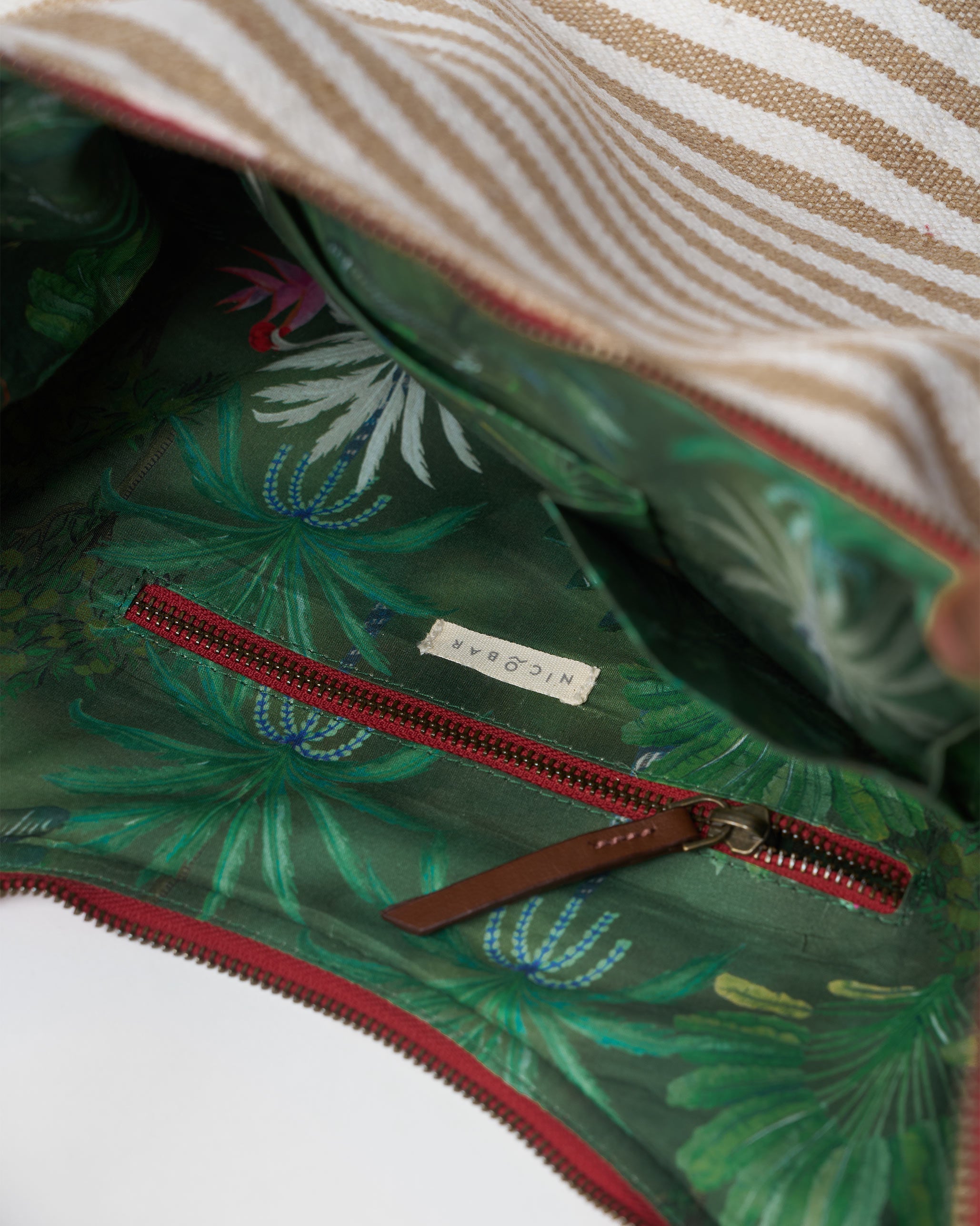 Wayfarer Bag - Beige & White Stripes