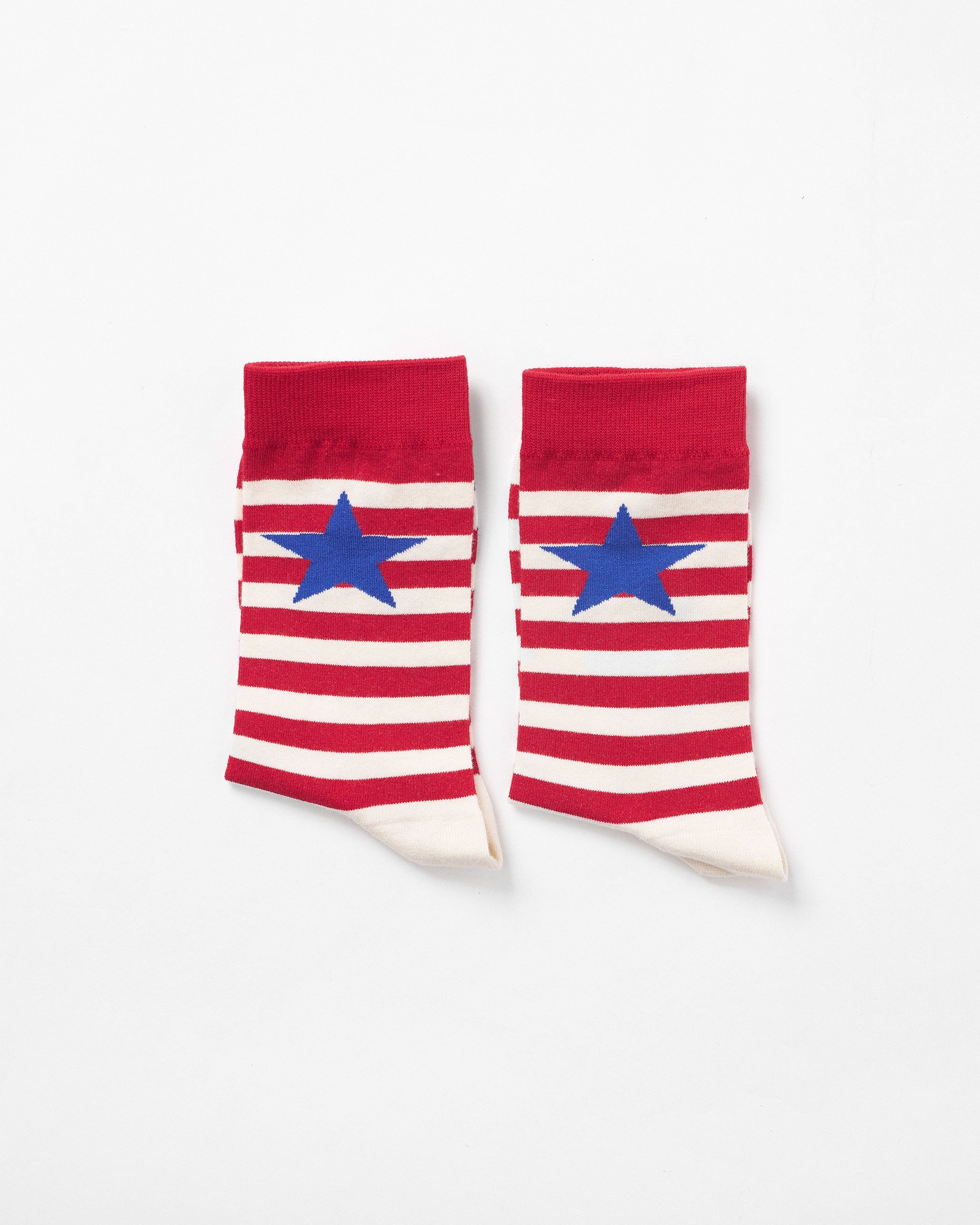 Stripey Socks - Red & Oatmeal Stripes