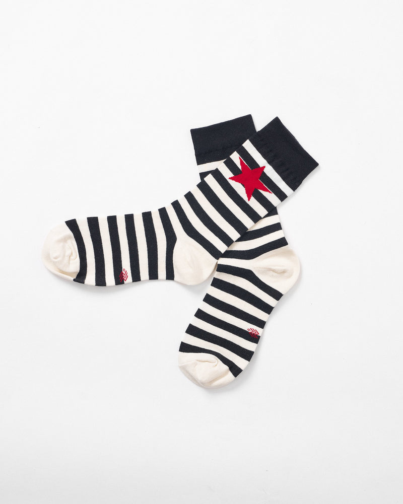 Stripey Socks - Black & Oatmeal Stripes