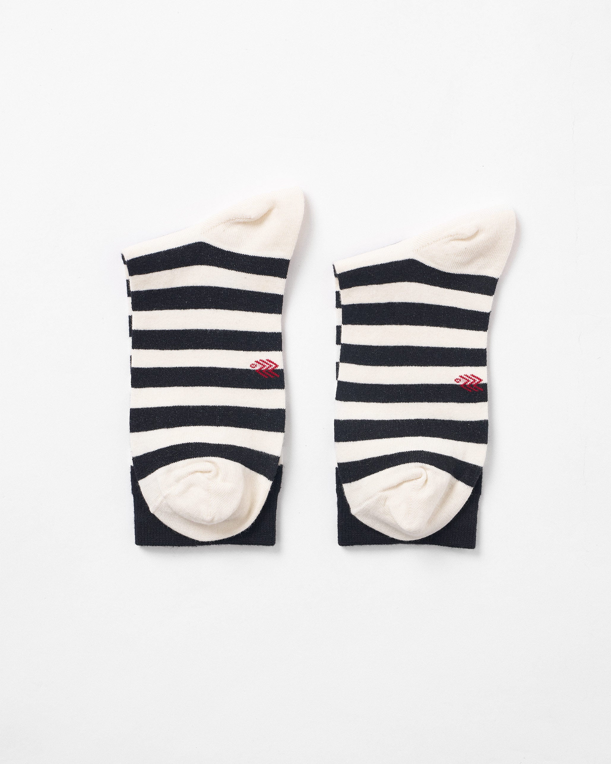 Stripey Socks - Black & Oatmeal Stripes