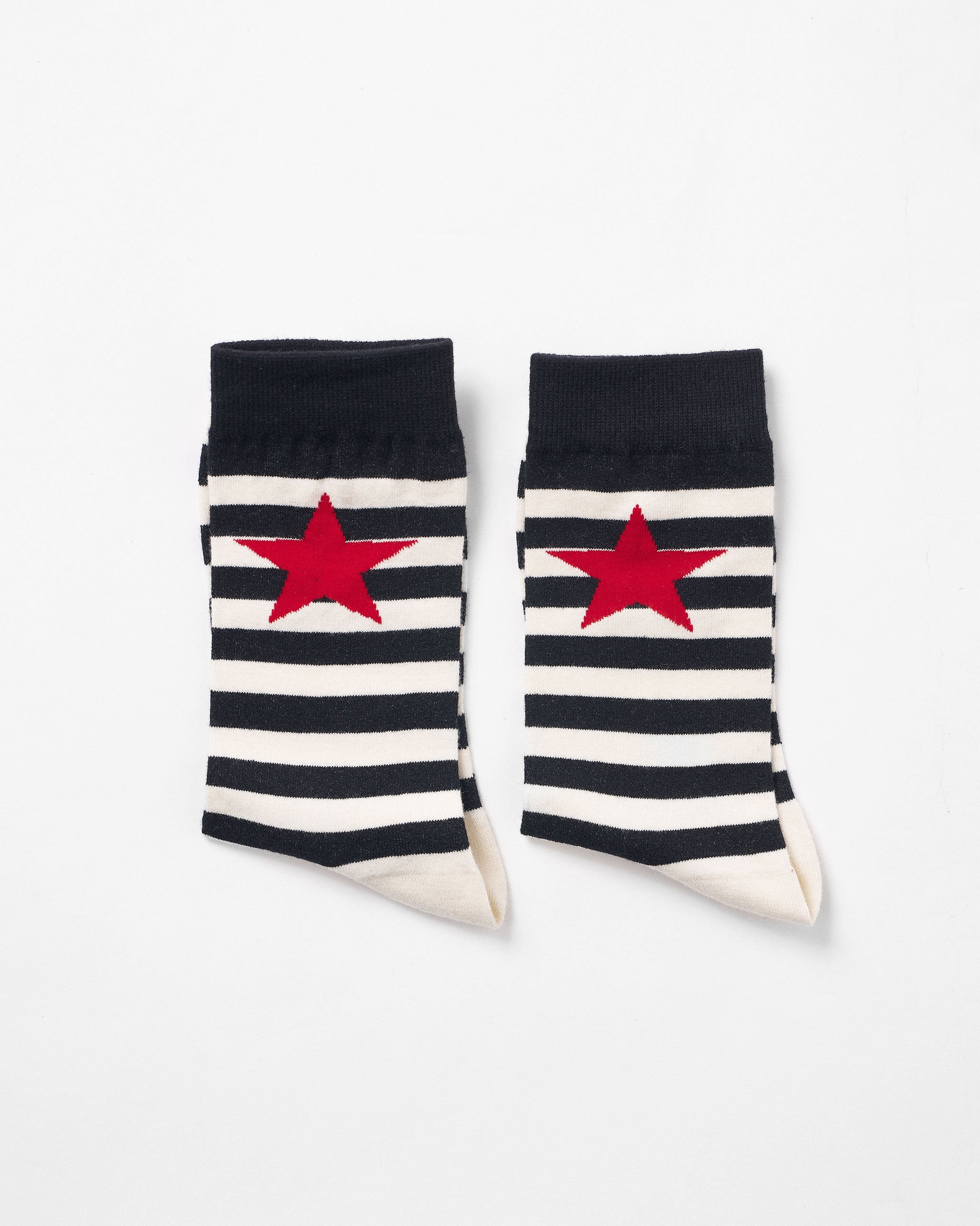 Stripey Socks - Black & Oatmeal Stripes