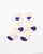 Heart Socks - Oatmeal & Purple