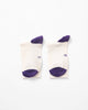 Heart Socks - Oatmeal & Purple